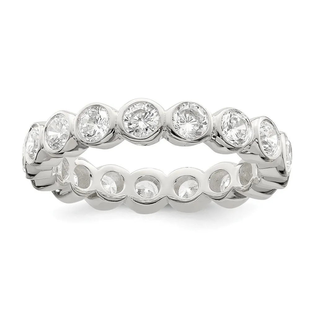 Sterling Silver Cubic Zirconia Enternity Ring
