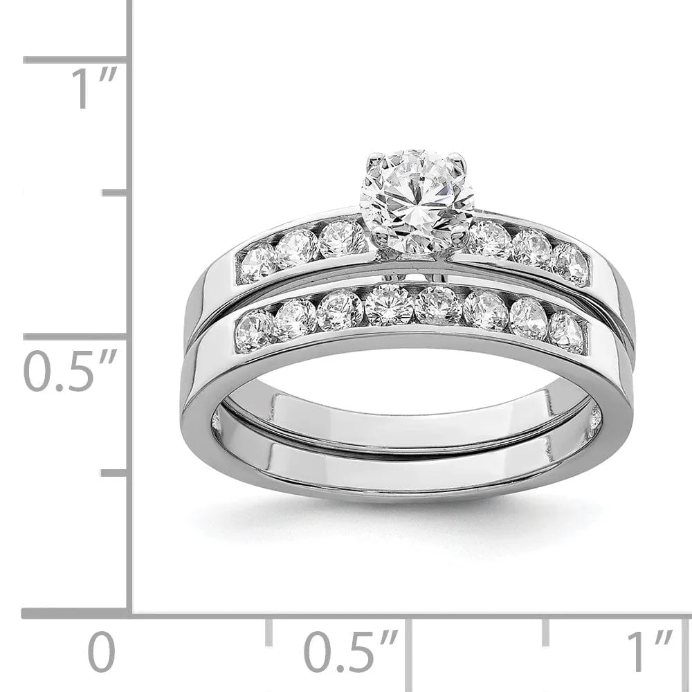 Sterling Silver Cubic Zirconia Ring Set