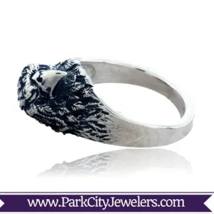 Sterling Silver Eagle Head Ring