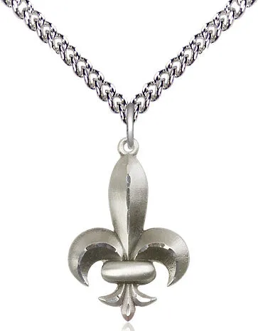 Sterling Silver Fleur-de-Lis Necklace - Timeless Beauty in Every Curve