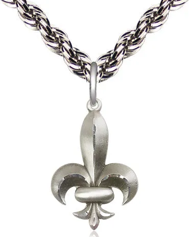 Sterling Silver Fleur-de-Lis Necklace - Timeless Beauty in Every Curve