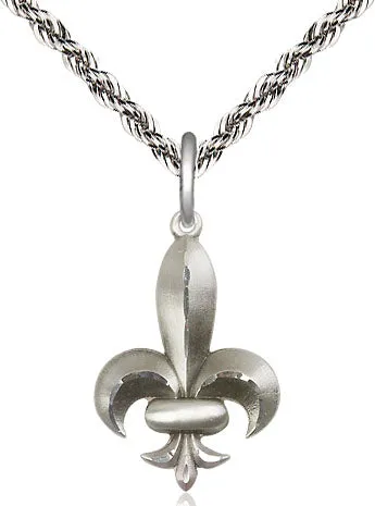 Sterling Silver Fleur-de-Lis Necklace - Timeless Beauty in Every Curve