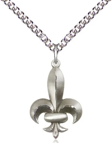 Sterling Silver Fleur-de-Lis Necklace - Timeless Beauty in Every Curve