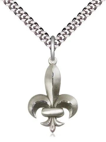 Sterling Silver Fleur-de-Lis Necklace - Timeless Beauty in Every Curve