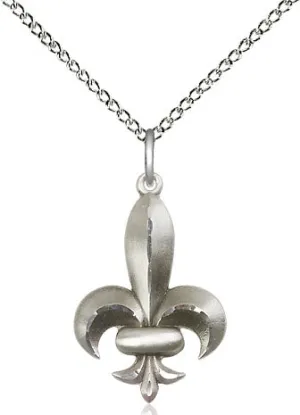 Sterling Silver Fleur-de-Lis Necklace - Timeless Beauty in Every Curve