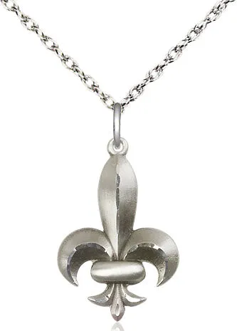 Sterling Silver Fleur-de-Lis Necklace - Timeless Beauty in Every Curve