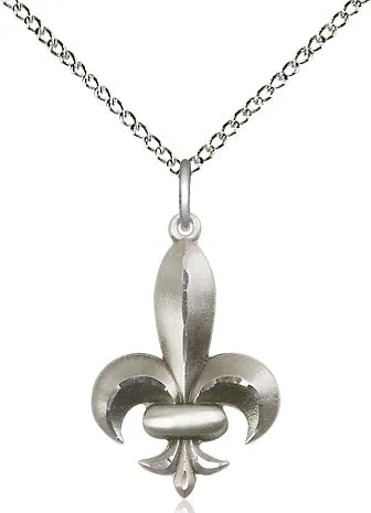 Sterling Silver Fleur-de-Lis Necklace - Timeless Beauty in Every Curve