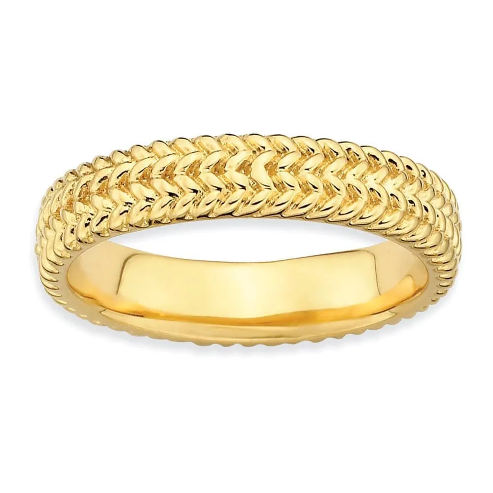 Sterling Silver Gold-Plated Ring