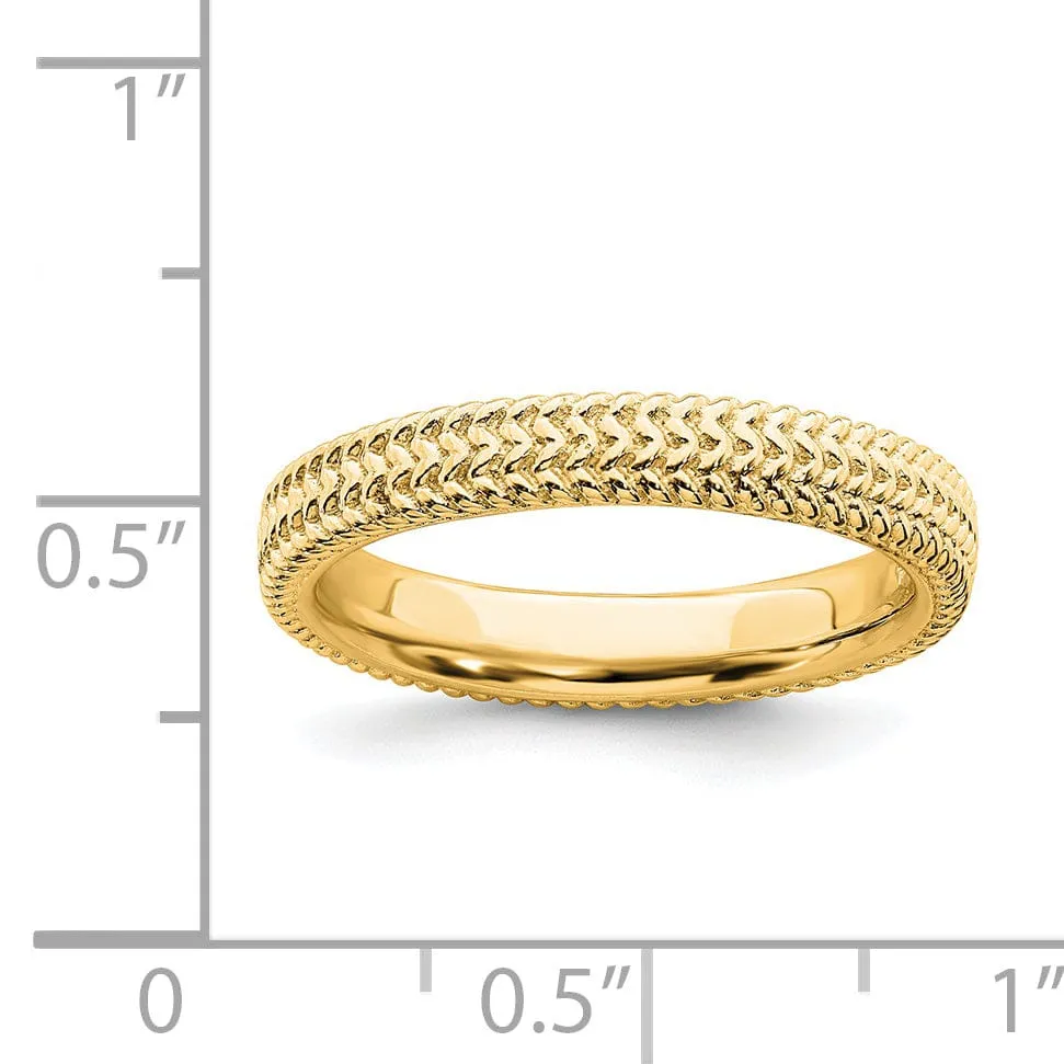 Sterling Silver Gold-Plated Ring