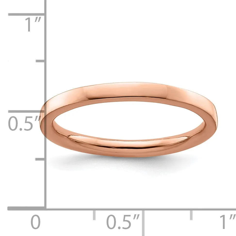 Sterling Silver Pink-Plated Polished Ring