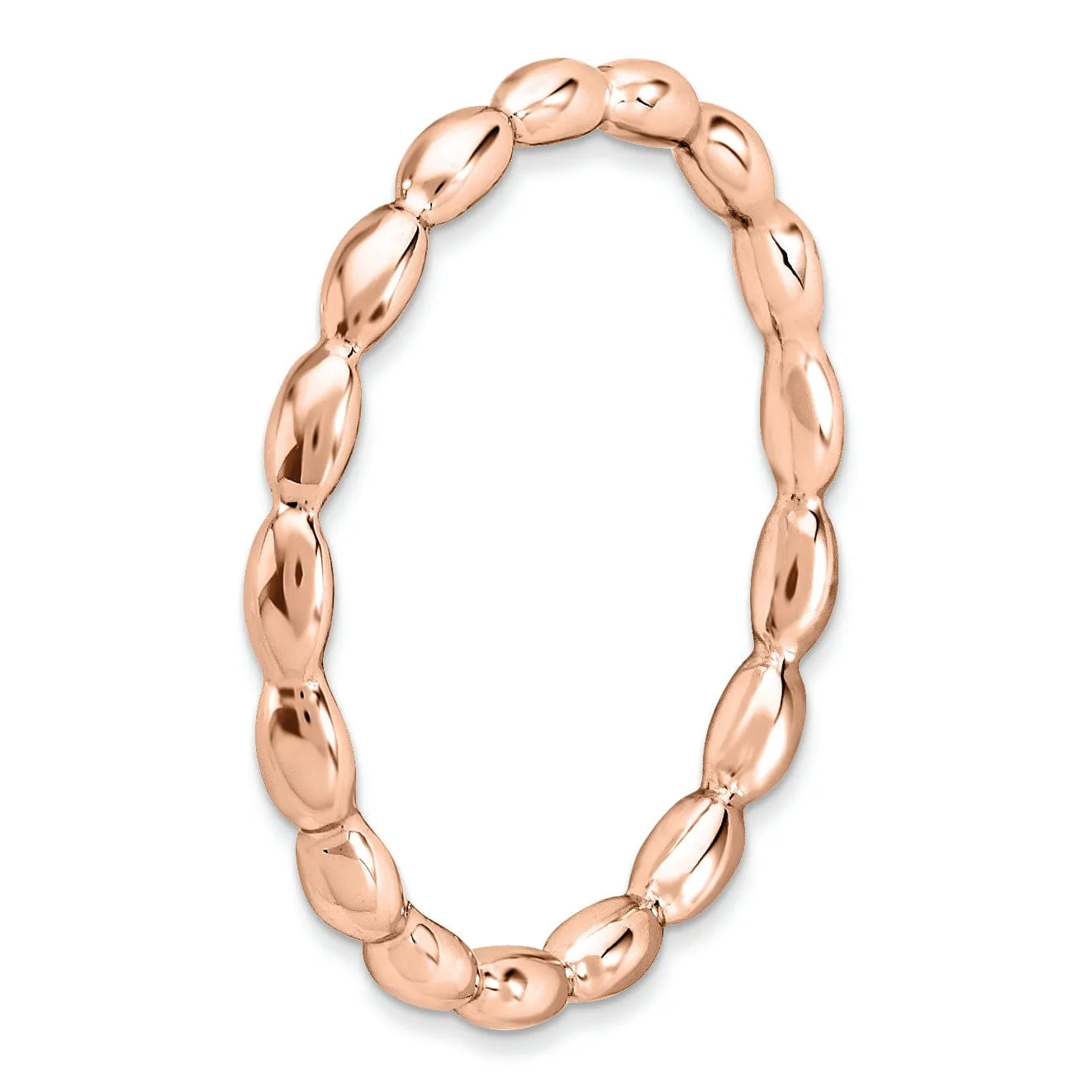 Sterling Silver Pink-Plated Rice Ring