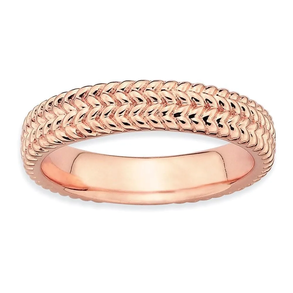 Sterling Silver Pink-Plated Ring
