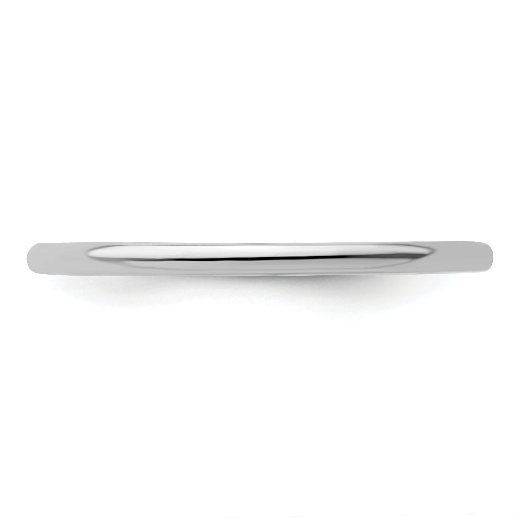 Sterling Silver Rhodium Polished Ring