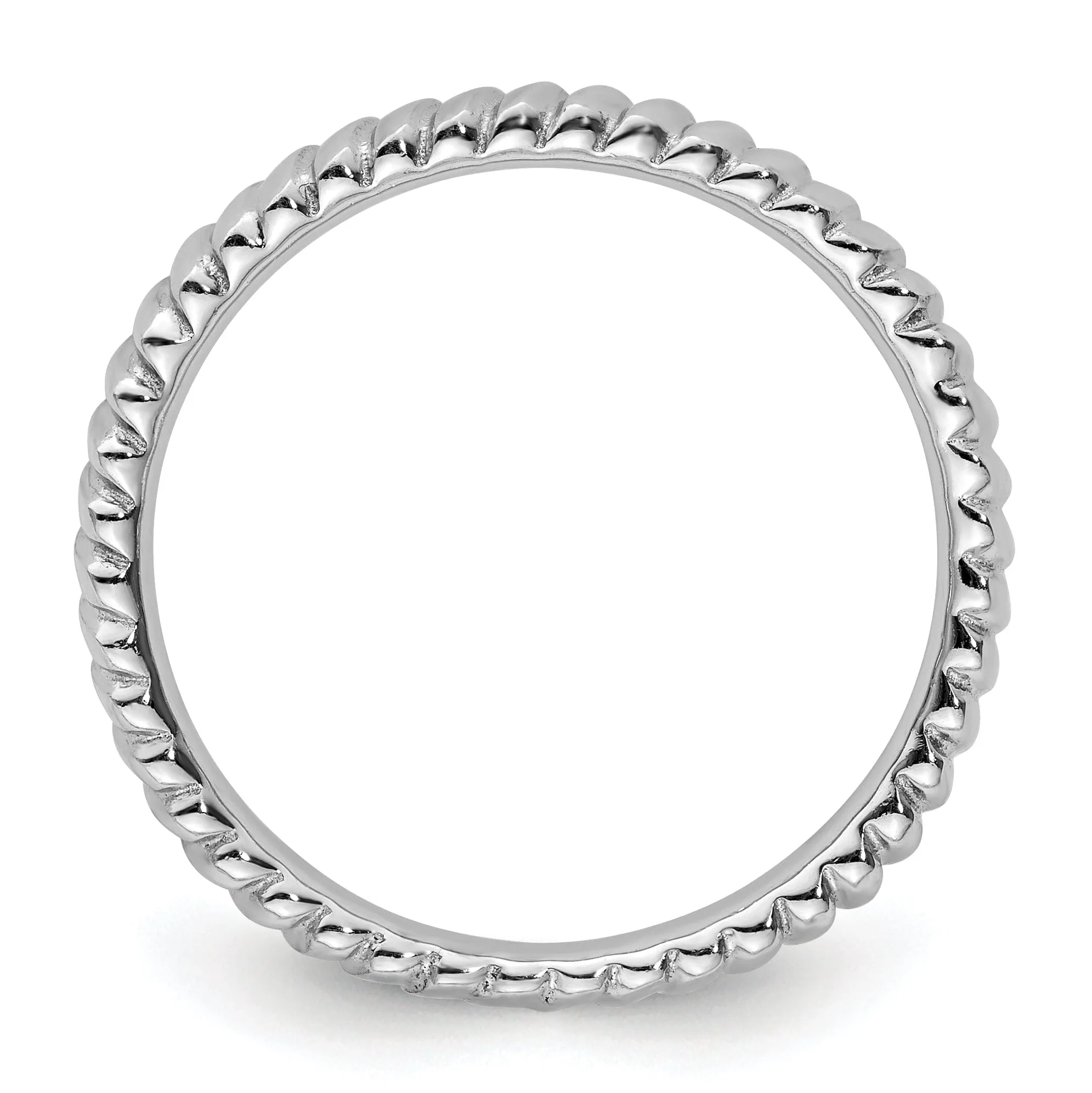 Sterling Silver Rhodium Ring