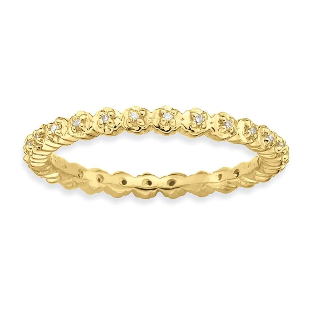 Sterling Silver Stackable Expressions Diamond Ring