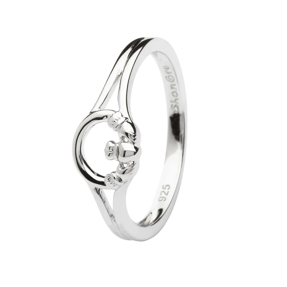 Sterling Silver Women's Claddagh Ring LS-SL108
