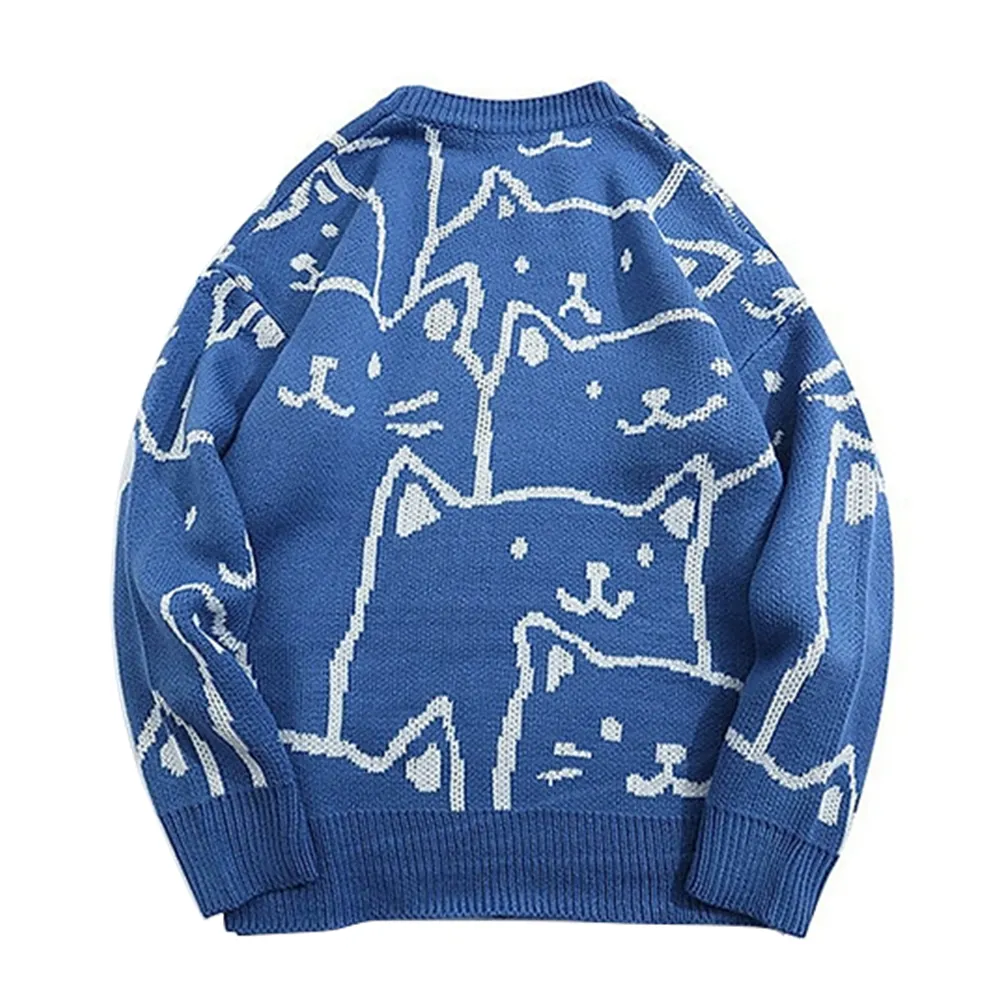 【Subscription】Modern Cartoon Couple Cat Sweater