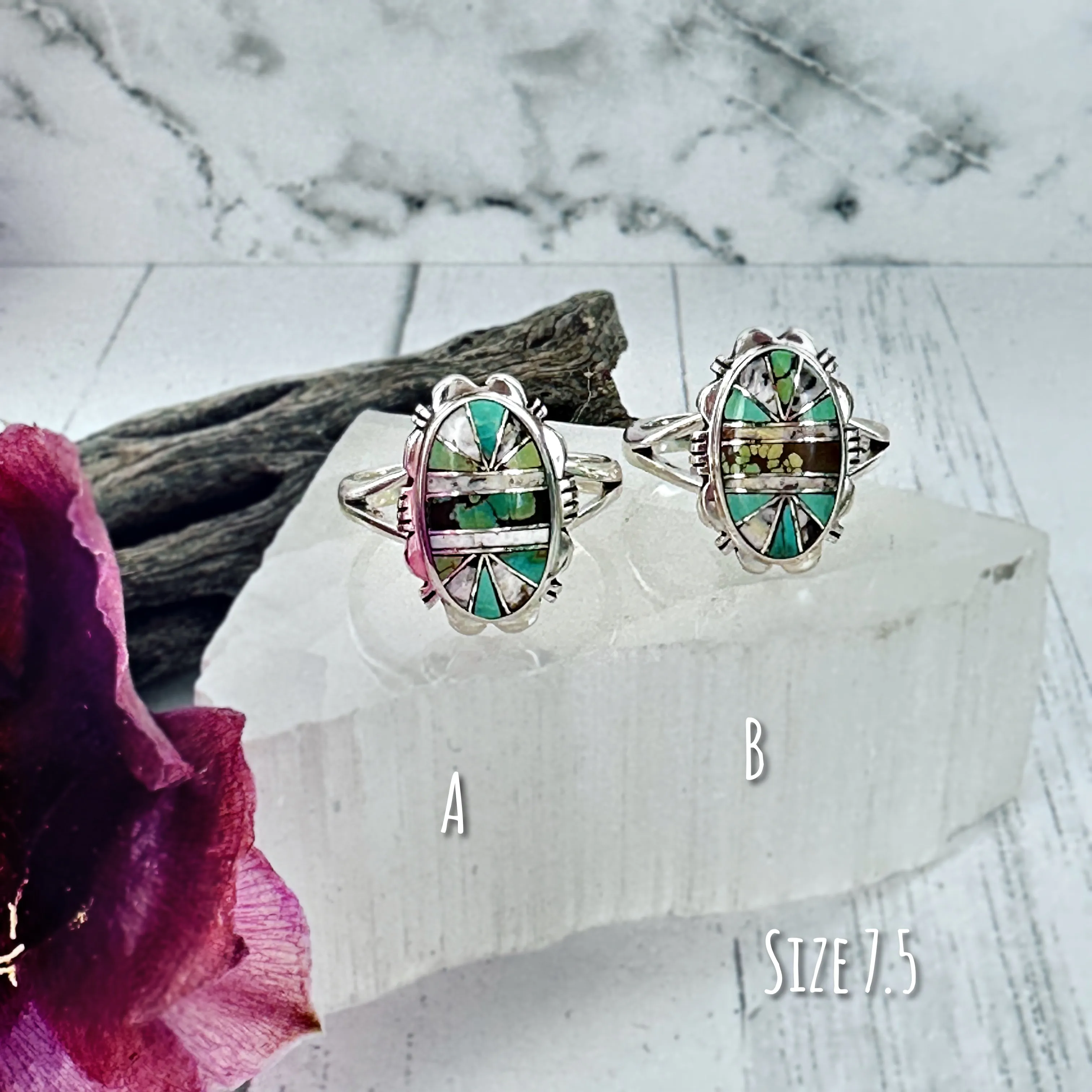 Sundown {Iron Maiden turquoise & White Buffalo} Ring