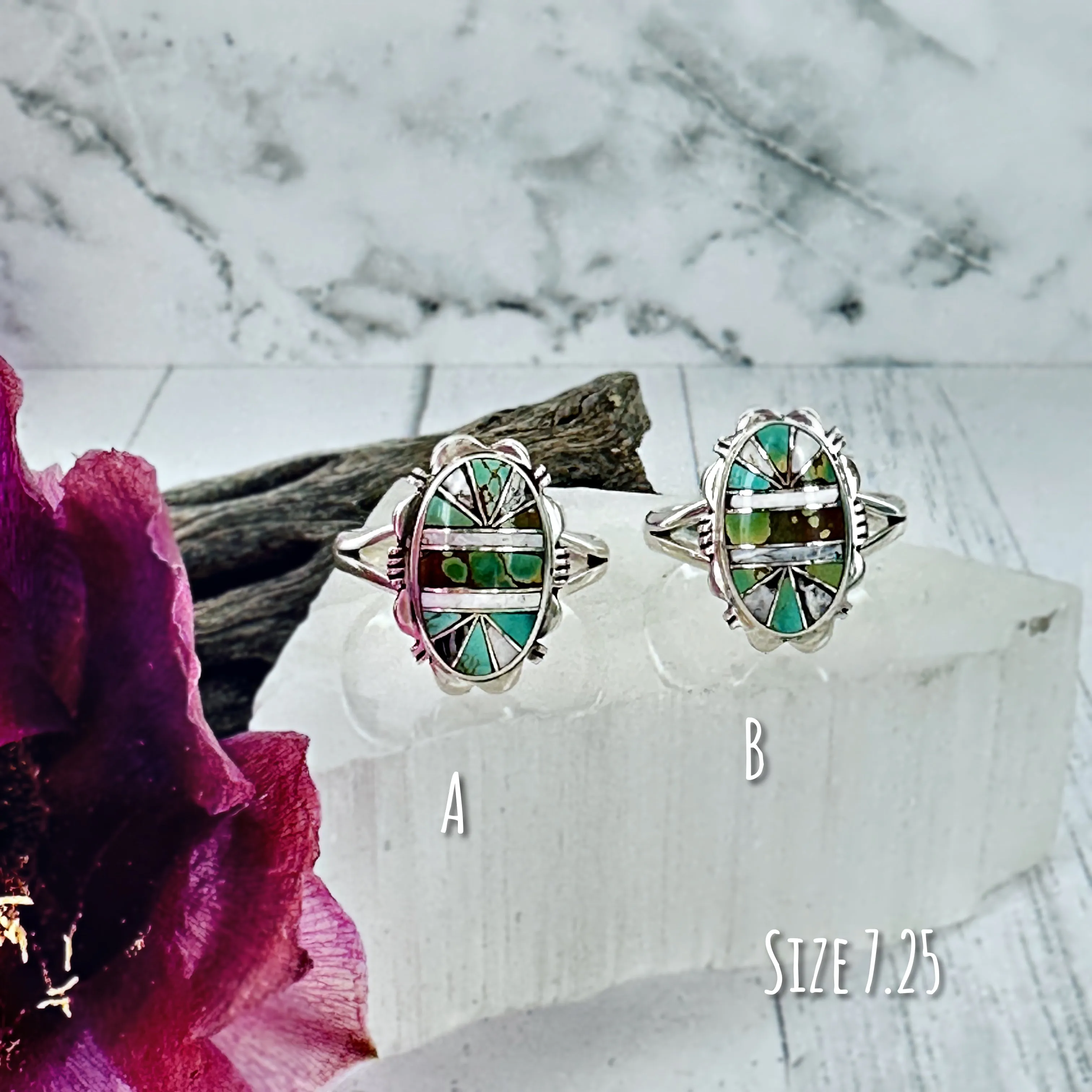 Sundown {Iron Maiden turquoise & White Buffalo} Ring