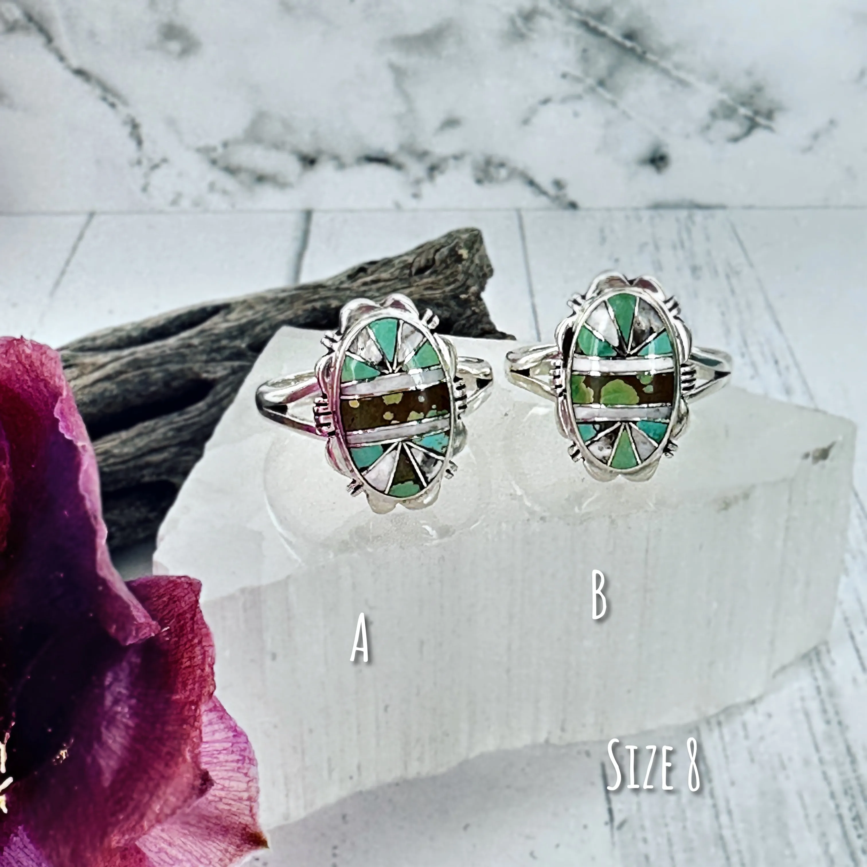 Sundown {Iron Maiden turquoise & White Buffalo} Ring