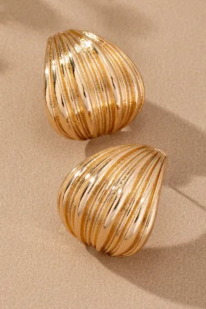 Textured Radiance Wide Hoop Earrings