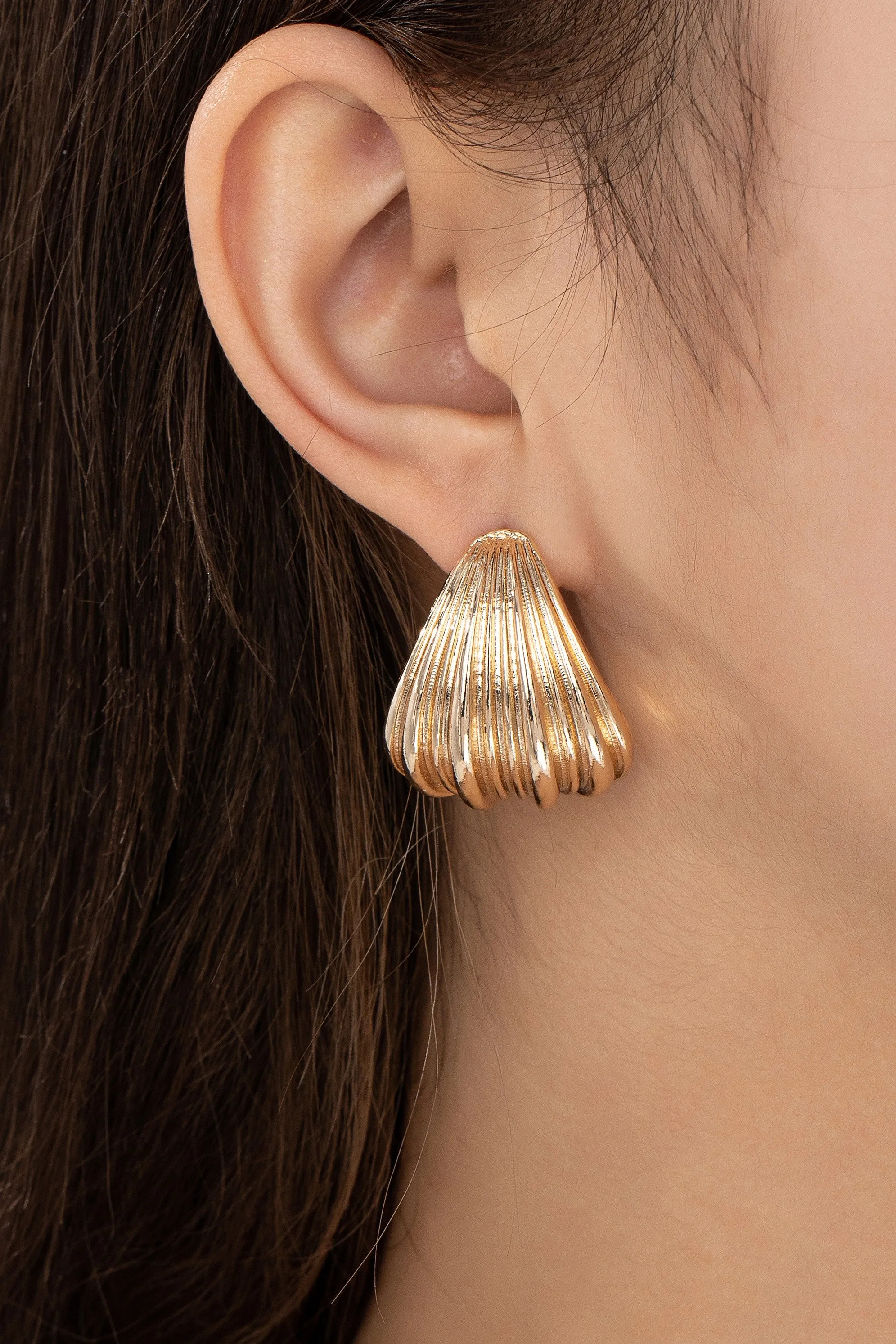 Textured Radiance Wide Hoop Earrings