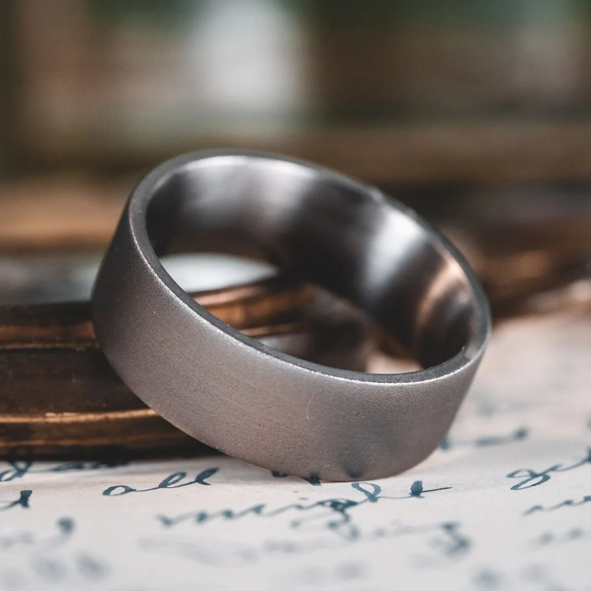 The Aerodyne | Men's Brushed Titanium Wedding Band