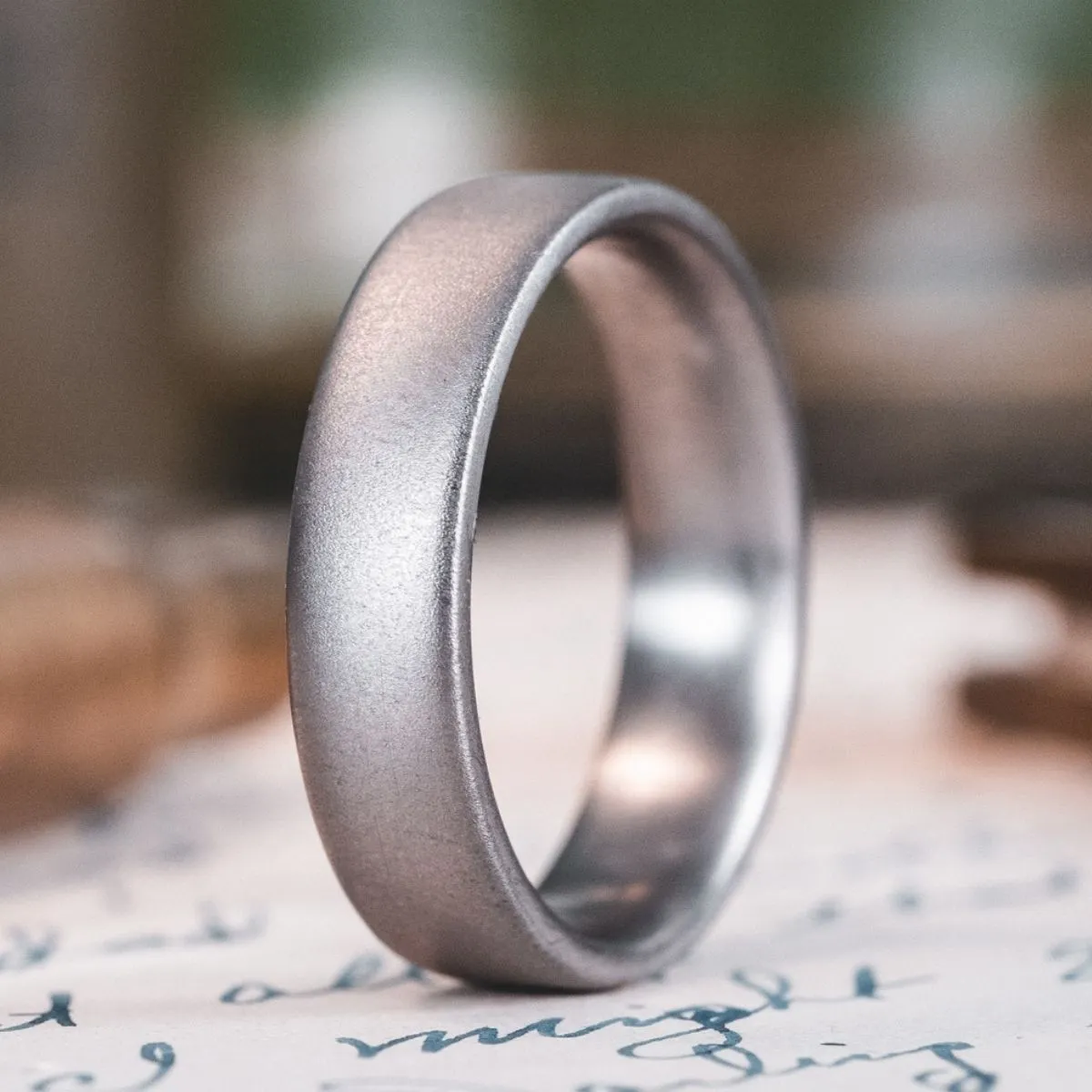 The Aerodyne | Men's Brushed Titanium Wedding Band
