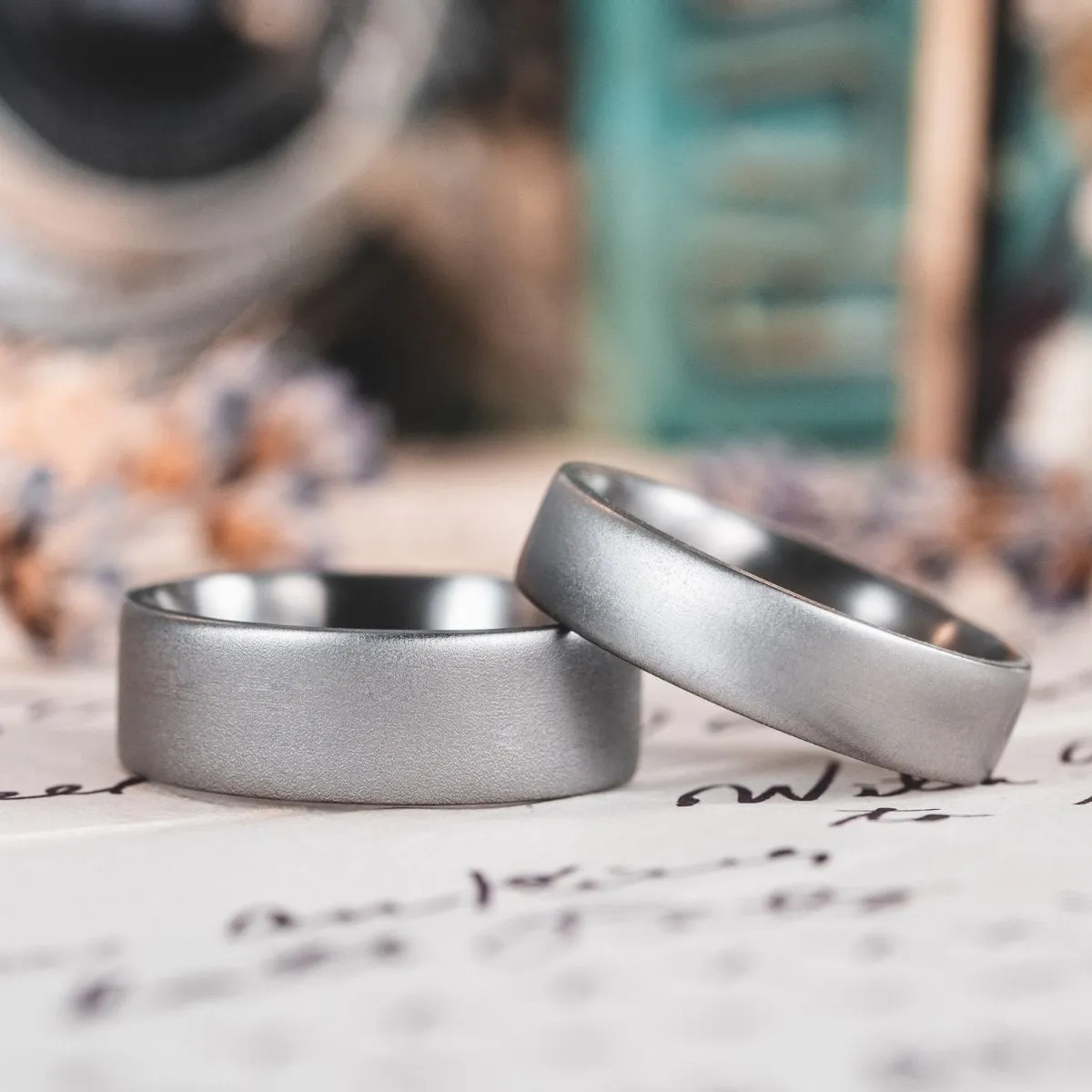 The Aerodyne | Men's Brushed Titanium Wedding Band