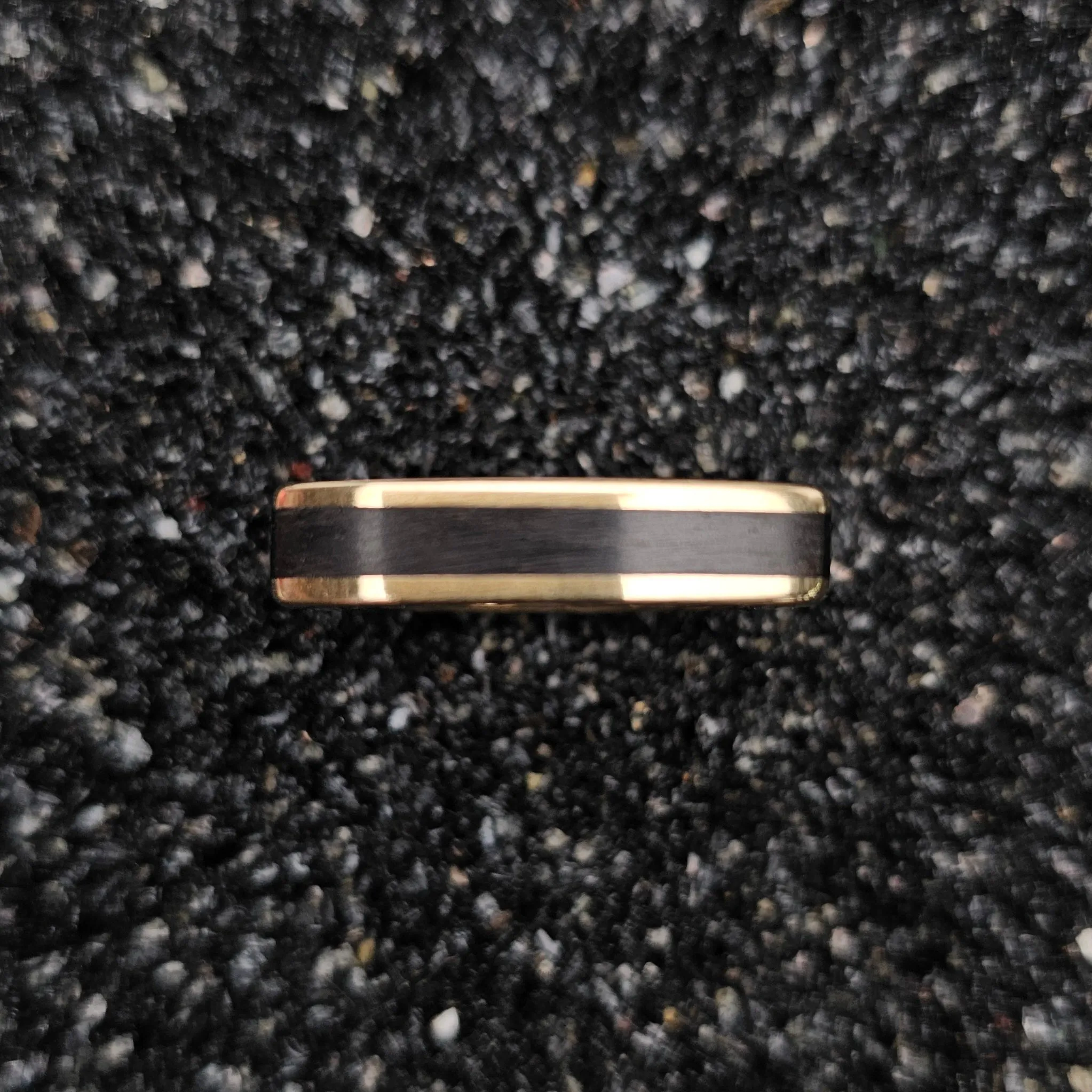 The Horizon Ring (Ebony Wood and Brass Size)