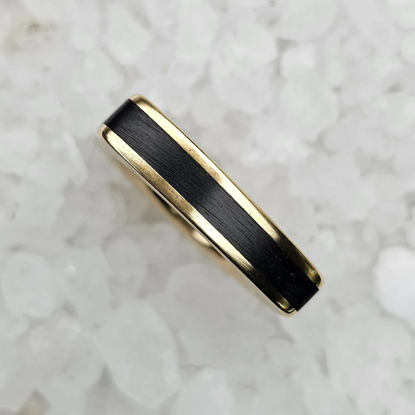 The Horizon Ring (Ebony Wood and Brass Size)