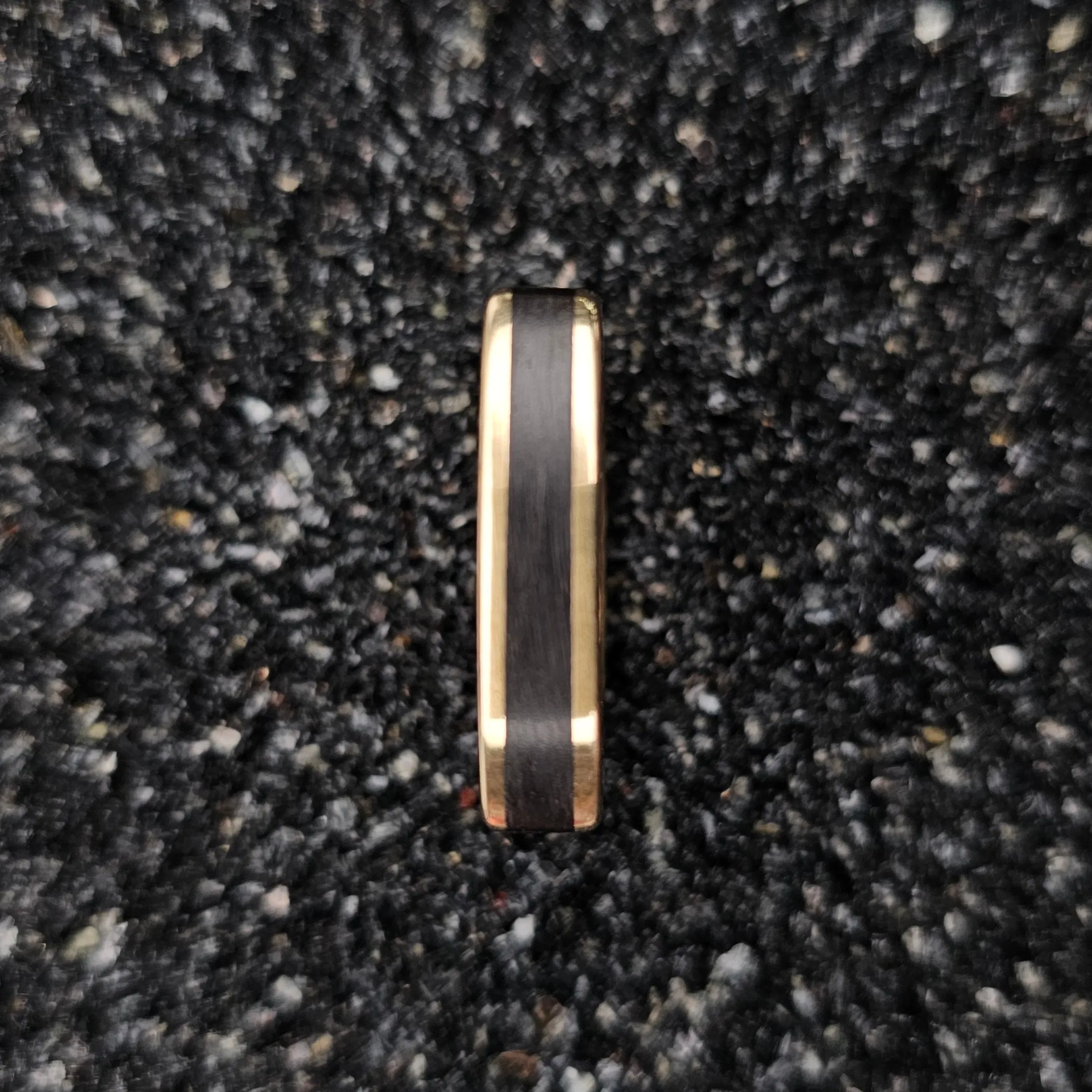 The Horizon Ring (Ebony Wood and Brass Size)