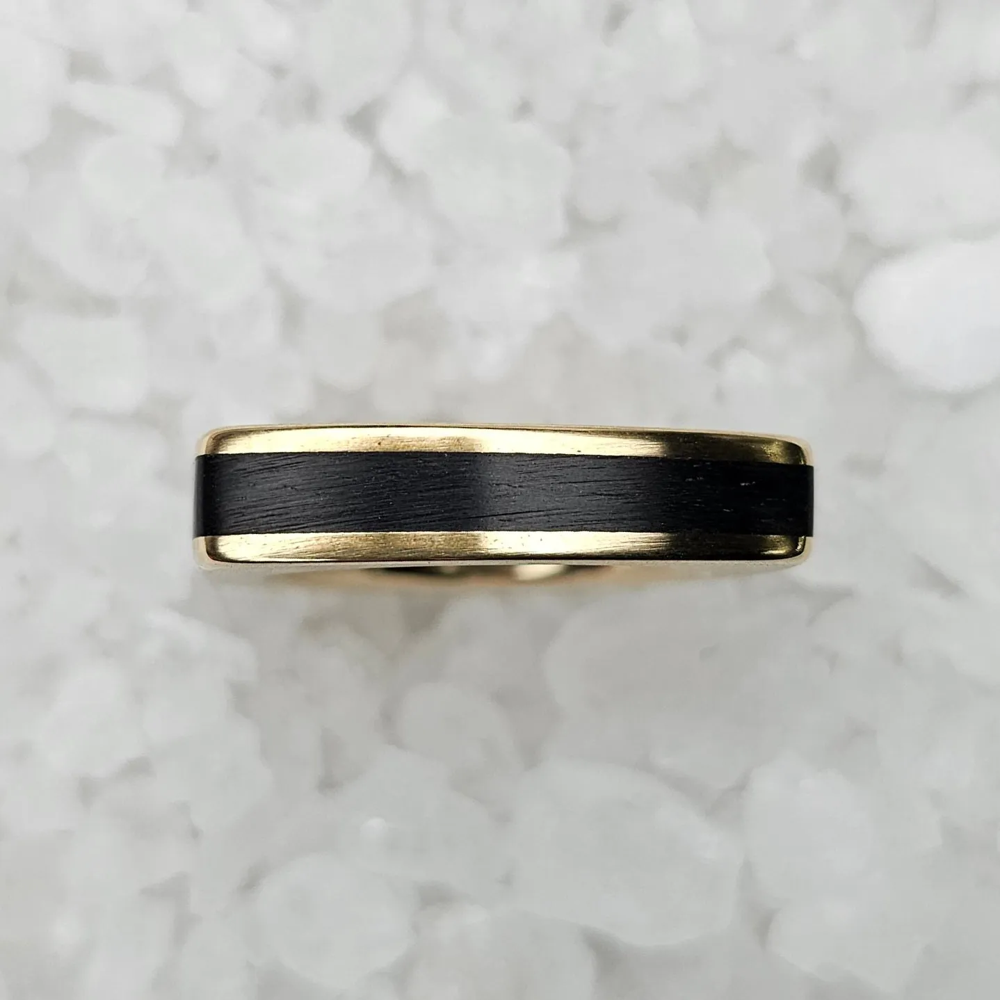 The Horizon Ring (Ebony Wood and Brass Size)