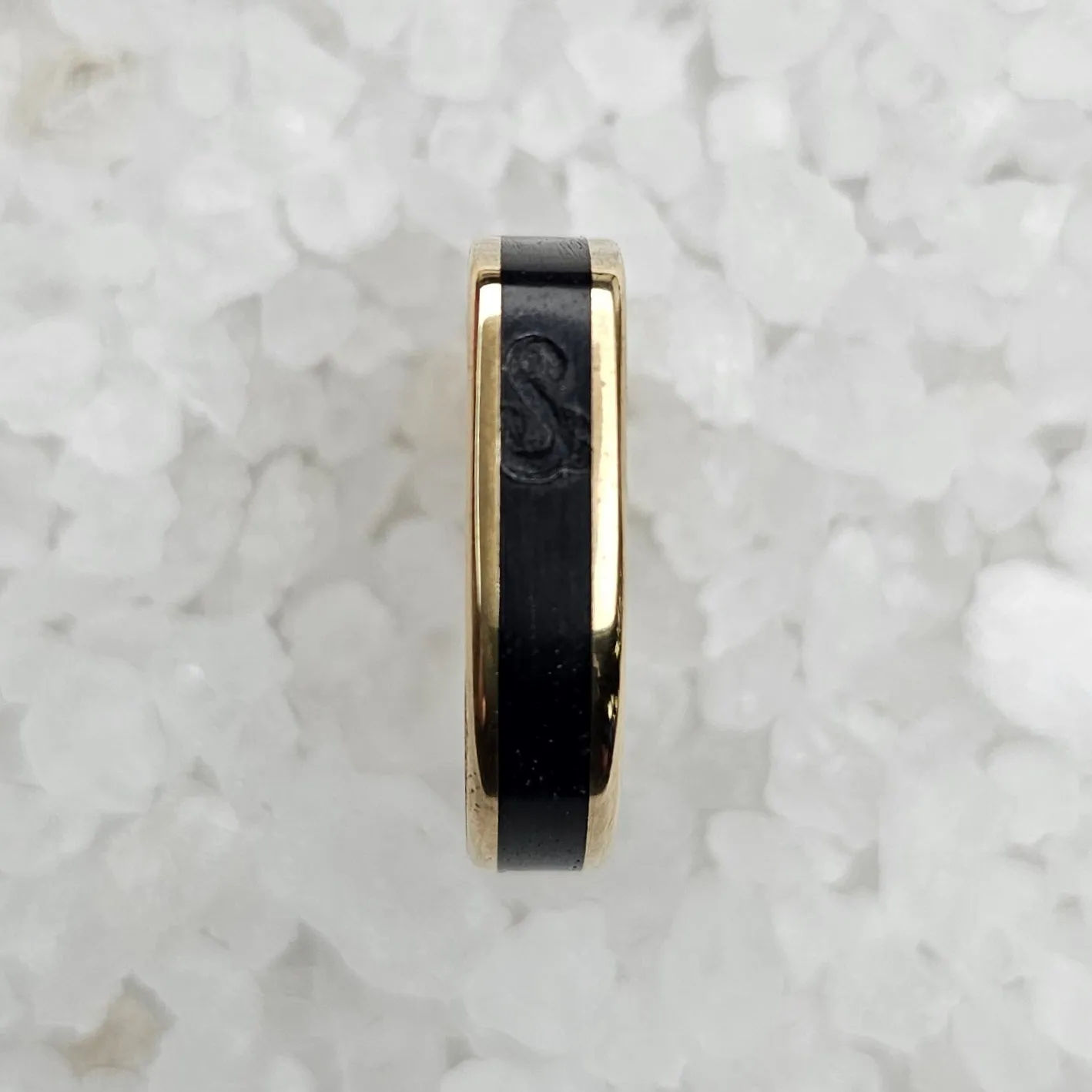The Horizon Ring (Ebony Wood and Brass Size)
