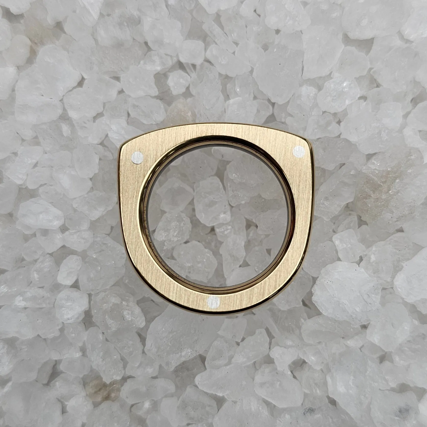 The Horizon Ring (Ebony Wood and Brass Size)