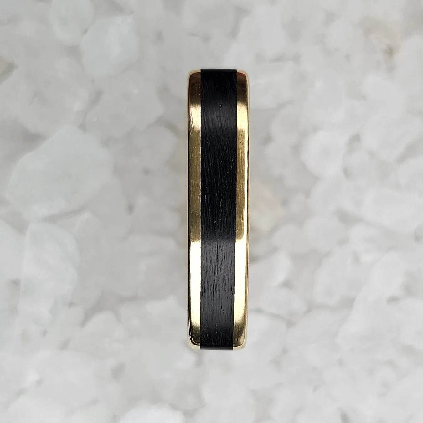 The Horizon Ring (Ebony Wood and Brass Size)