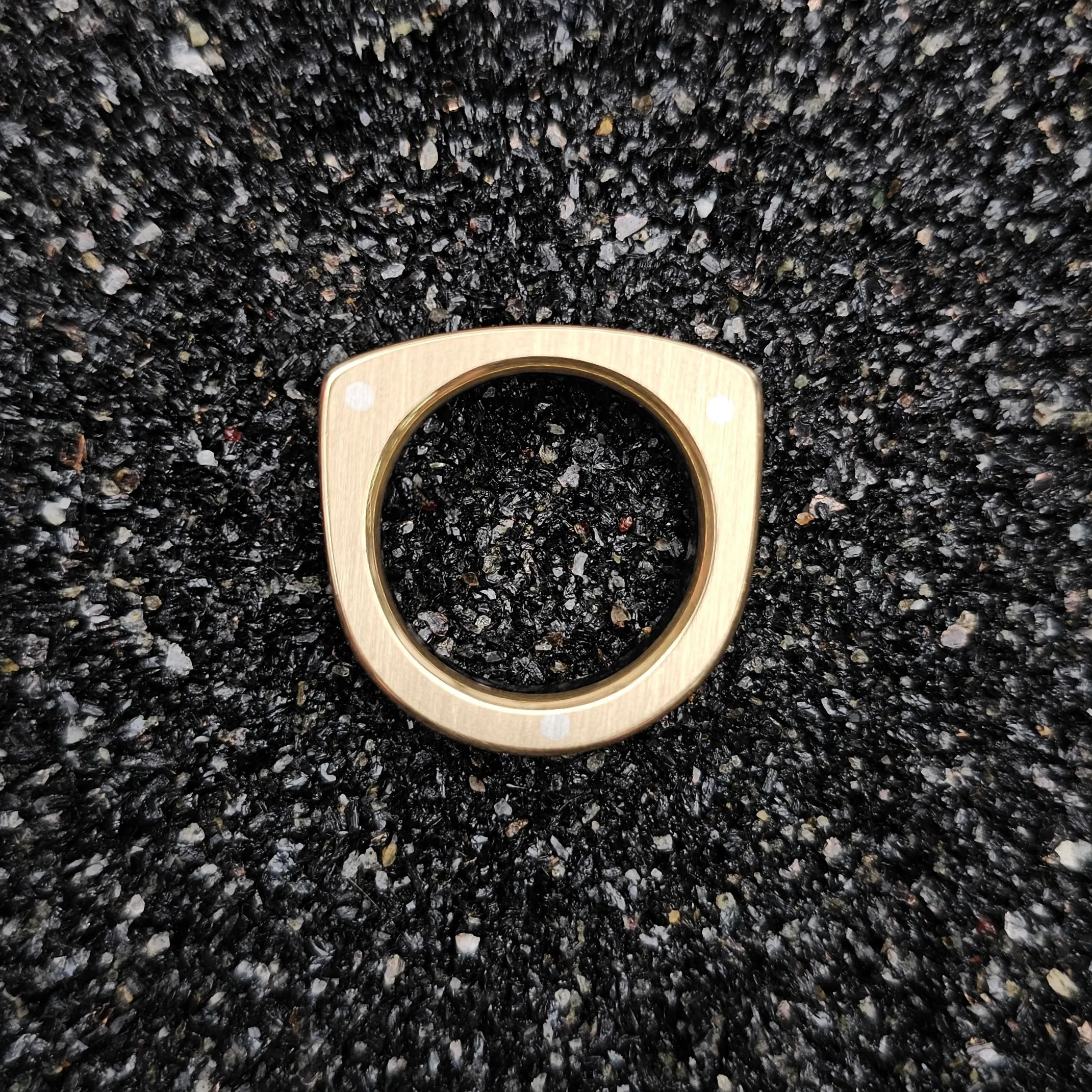 The Horizon Ring (Ebony Wood and Brass Size)