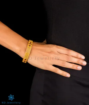 The Manya Silver Bangle (Red/Size 2.2/2.4/2.6/2.8))