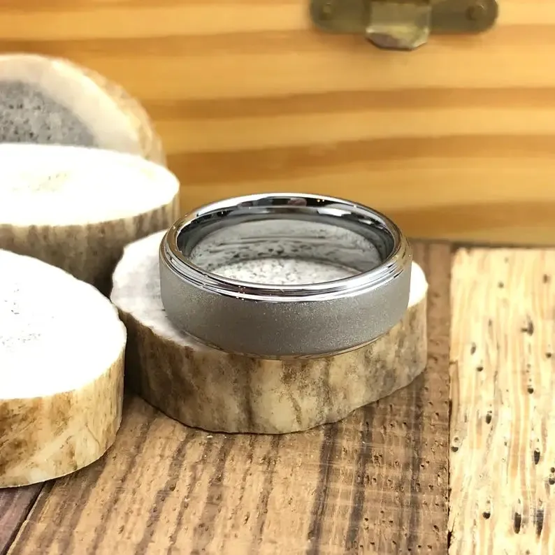 The Strategizer | Affordable Tungsten Wedding Band