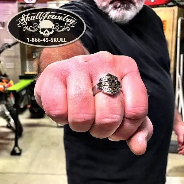 'The Wind Cries Mary' Gold/Stainless Ring (#270)
