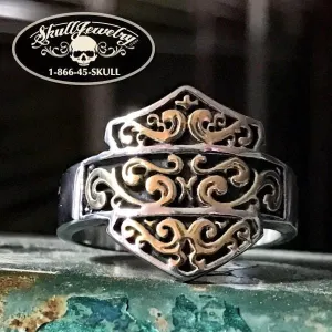 'The Wind Cries Mary' Gold/Stainless Ring (#270)