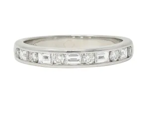 Tiffany & Co. 0.66 CTW Diamond Platinum Channel Band Stacking Ring