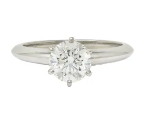 Tiffany & Co. 1.29 CTW Diamond Platinum Contemporary Solitaire Engagement Ring