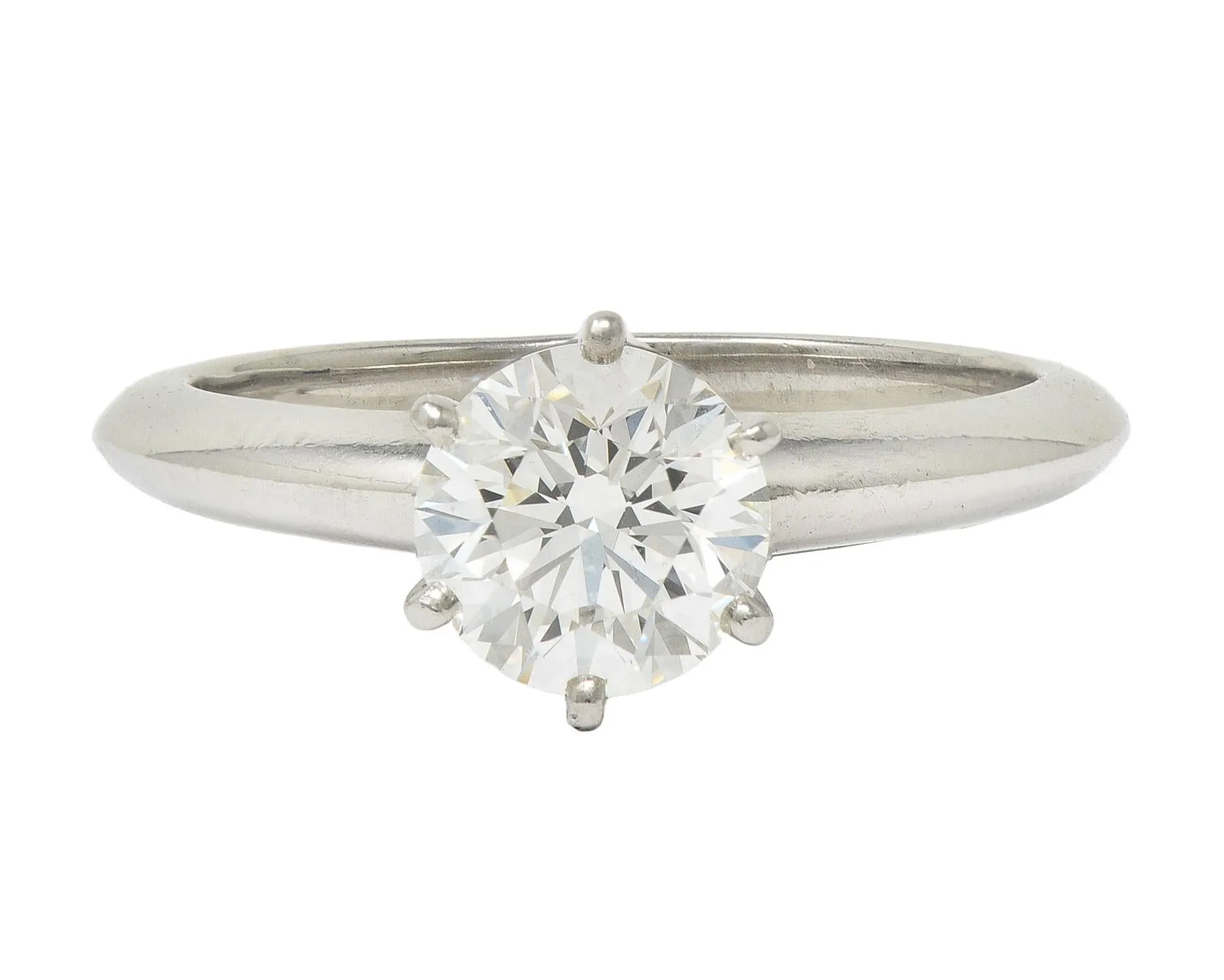 Tiffany & Co. 1.29 CTW Diamond Platinum Contemporary Solitaire Engagement Ring