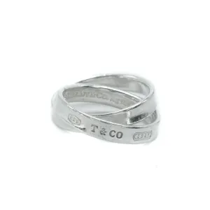 Tiffany & Co 1837 Sterling Silver Interlocking Circles Ring Size : J