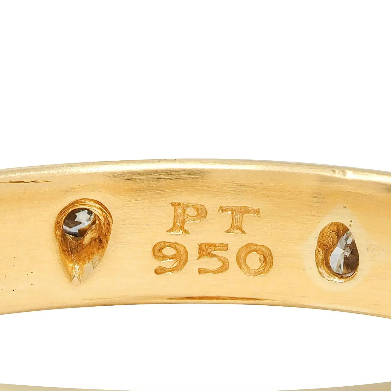 Tiffany & Co. 1990's Diamond Platinum 18 Karat Yellow Gold Etoile Band Ring