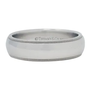 Tiffany & Co. 1990's Platinum Unisex Vintage Men's Wedding Band Ring