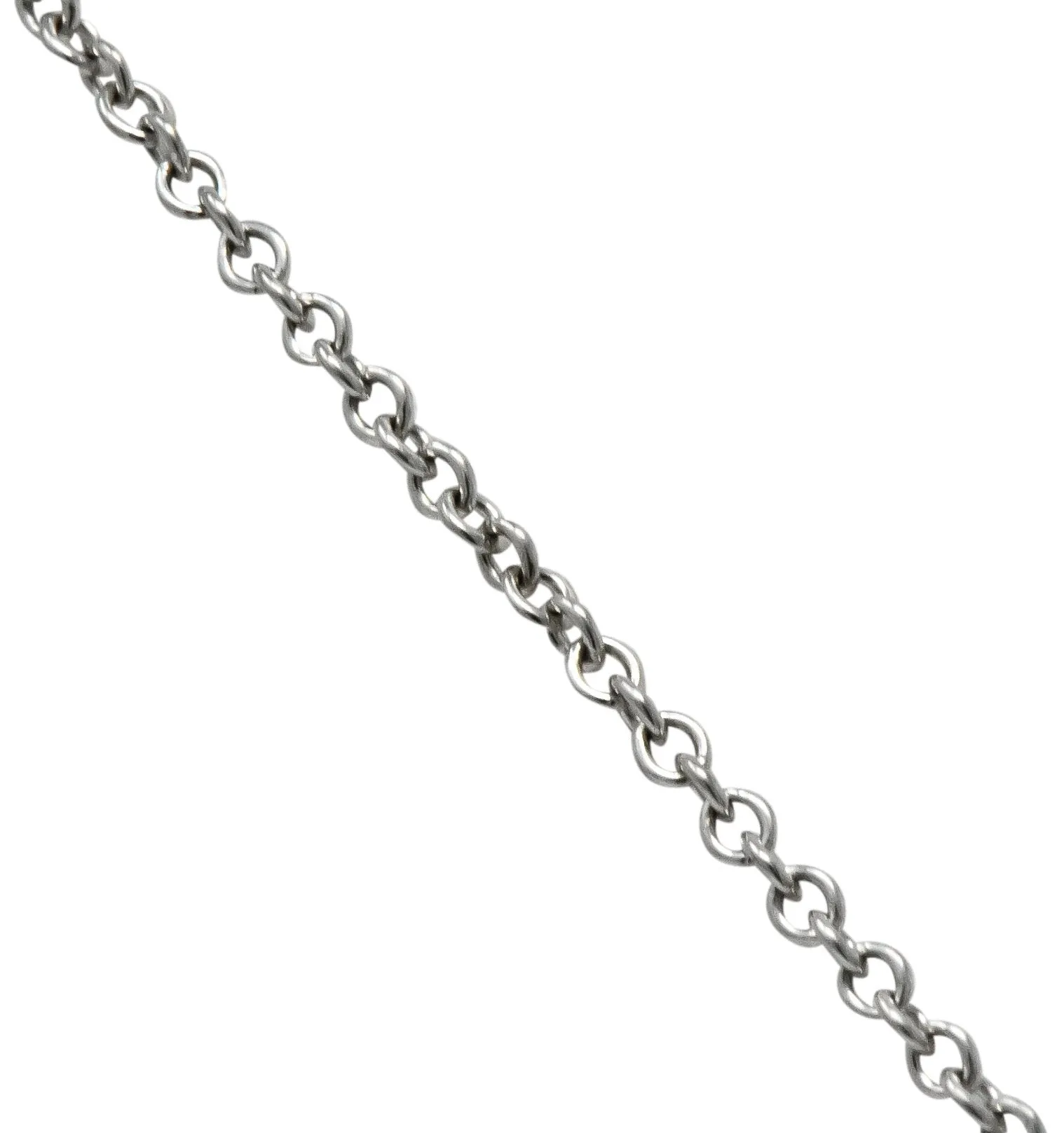 Tiffany & Co. 2003 Atlas 0.30 CTW Round Brilliant Diamond 18 Karat White Gold Pendant Necklace