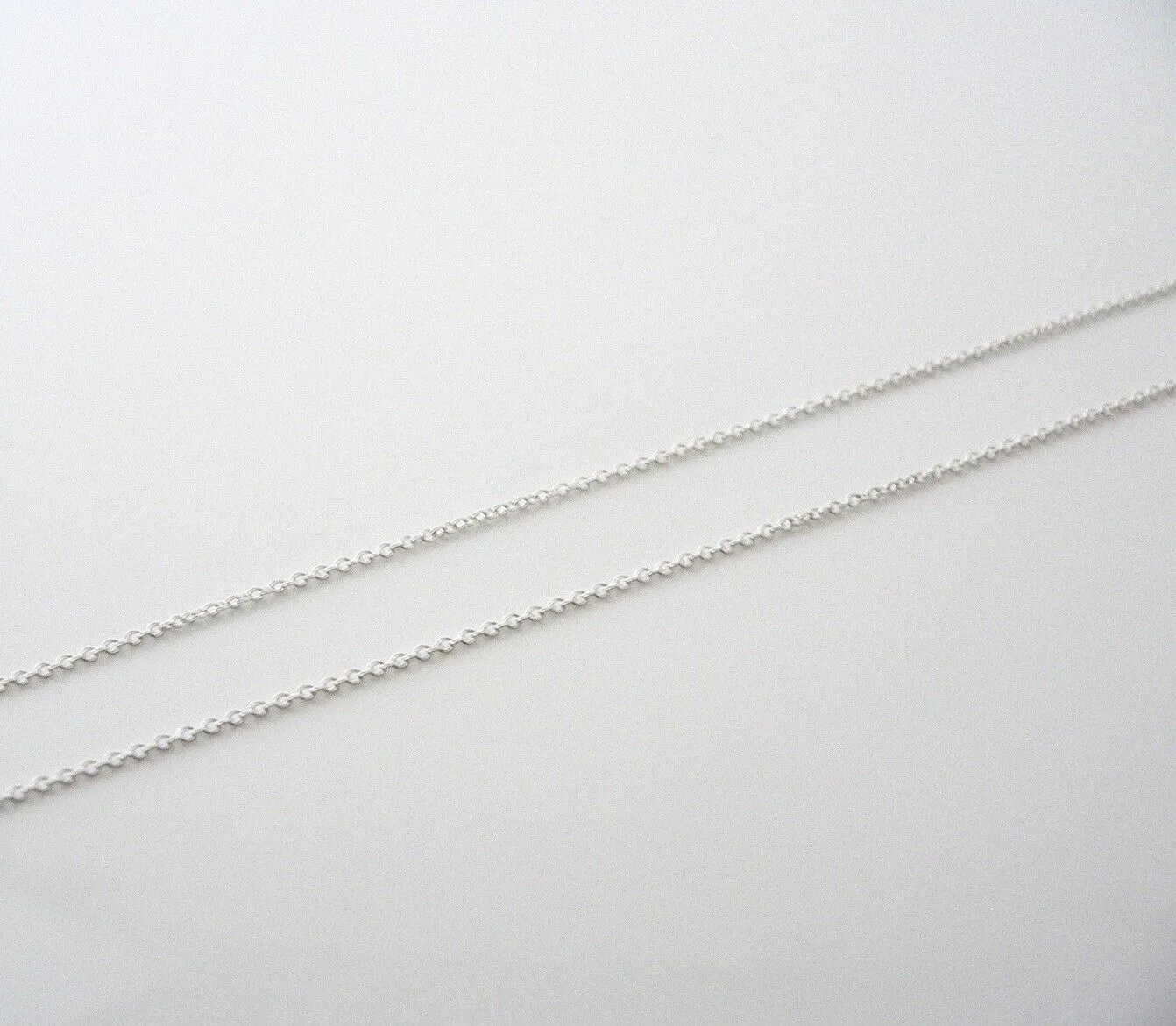 Tiffany & Co Diamond Cross Necklace Silver Peretti Pendant Gift Pouch 16.7 inch