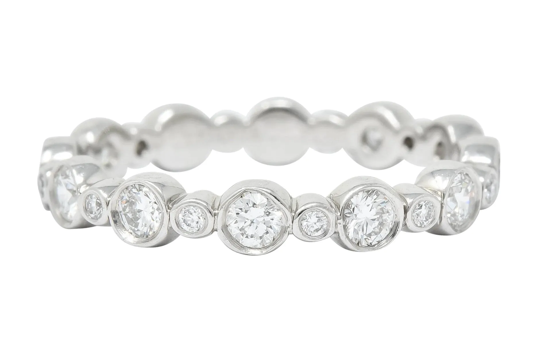 Tiffany & Co. Diamond Platinum Tiffany Jazz Band Stacking Ring